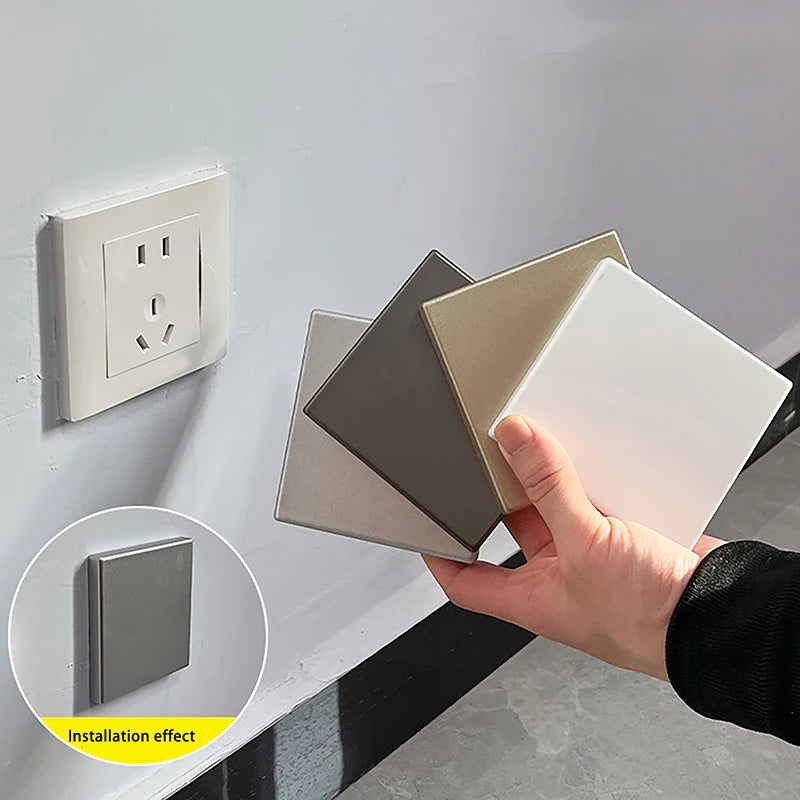 Self-Adhesive Blank Wall Panel Cover – ABS Socket Hole Plate