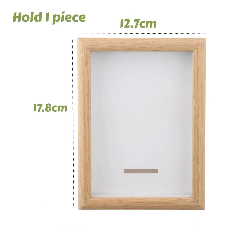 Wooden Photo Frame & Medal Display Case – Dust-Proof