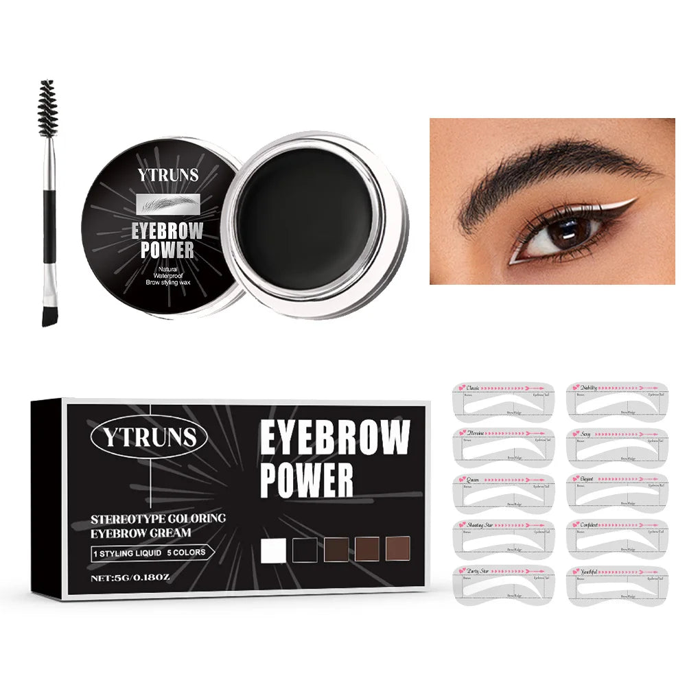 YTRUNS 6-Color Eyebrow Gel Set with Brush – Waterproof Tinted