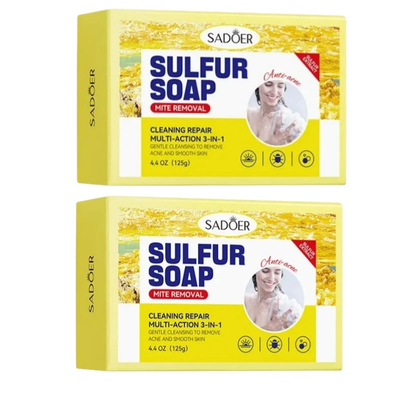 Sadoer Sulfur Handmade Facial & Body Cleansing Soap 1-2 Pcs