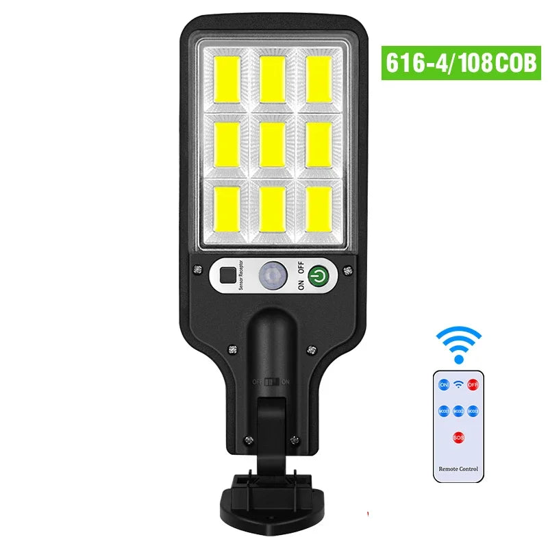 Solar Wall Light 100 LED PIR Motion Sensor IP65 Outdoor Garden