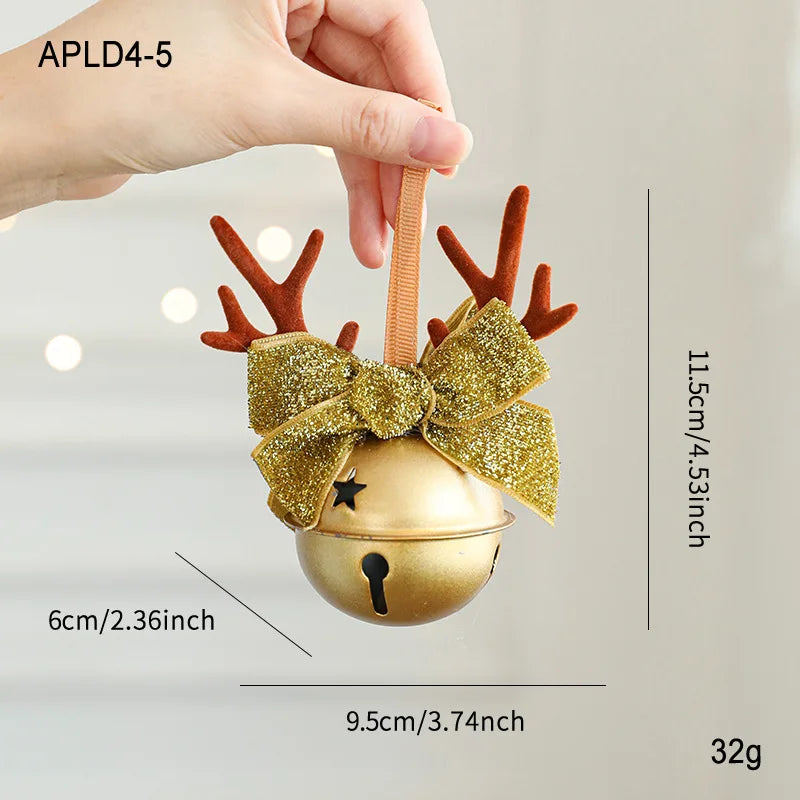 Vintage Christmas Hanging Ornaments – Bells, Antlers & Pinecones