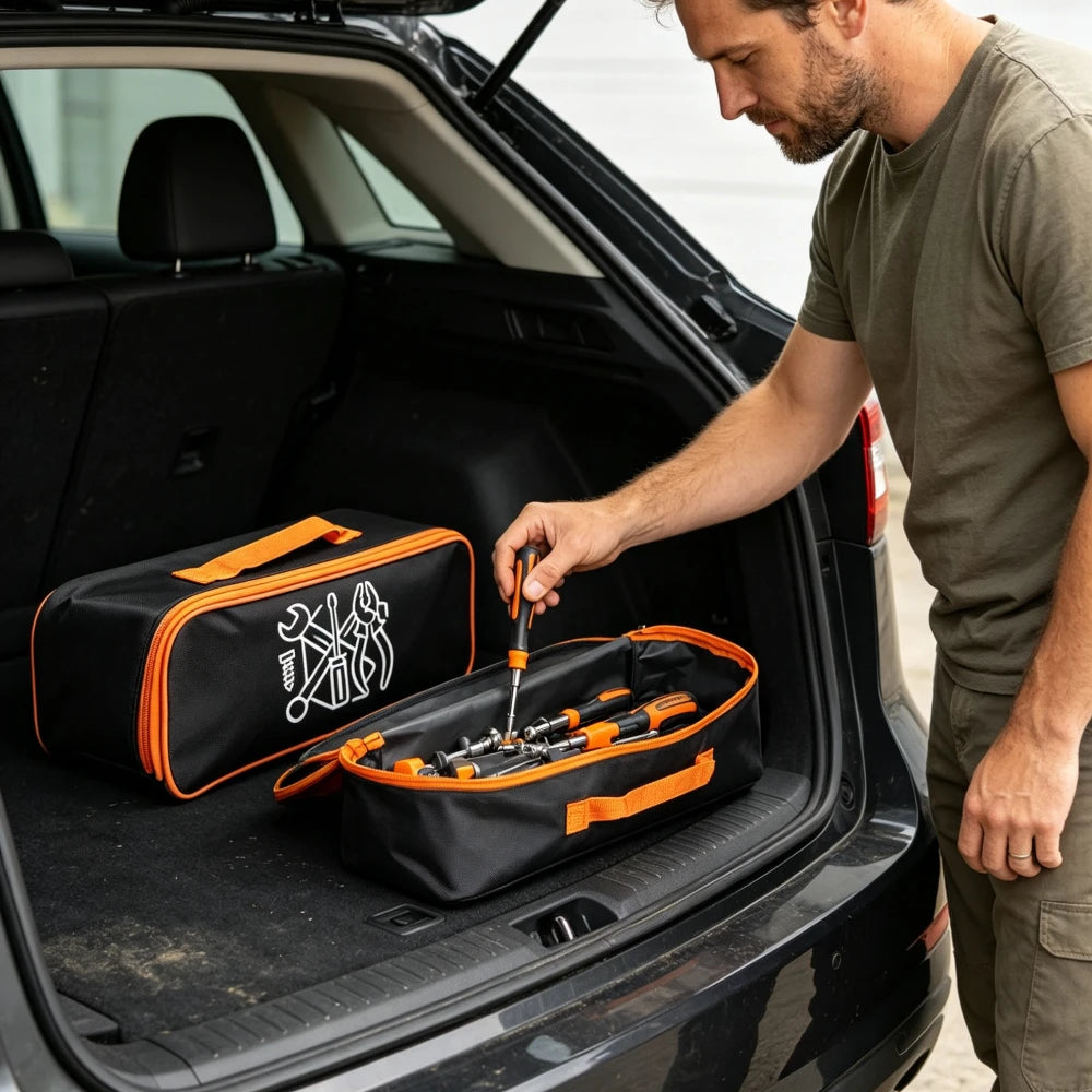 Waterproof Oxford Tool Bag – EVA Lined Hardware Organizer
