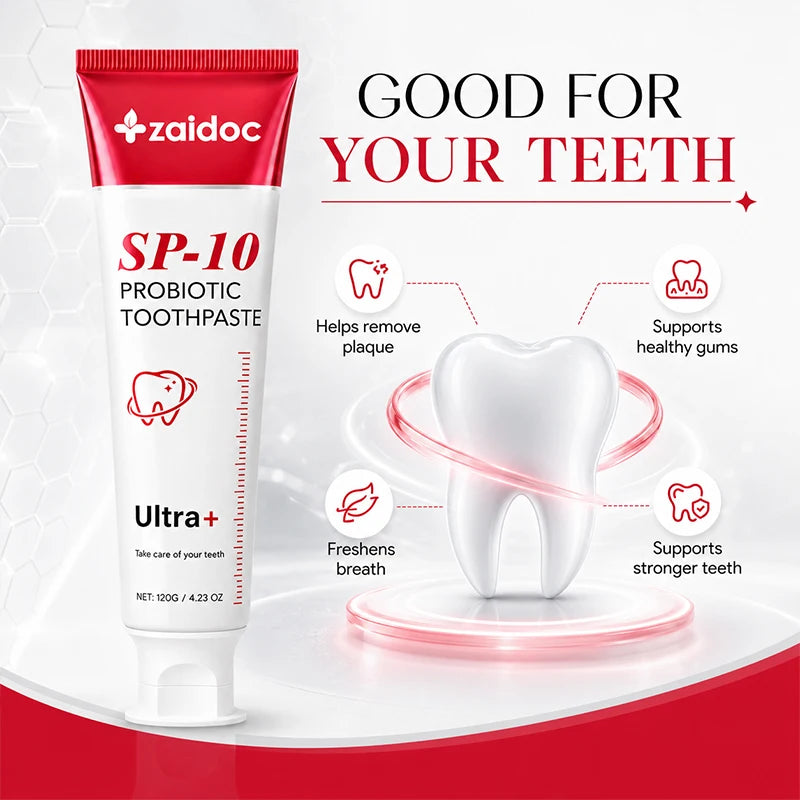 ZaiDoc 3-Pack Toothpaste – Probiotic, Coconut & Nano Hydroxyapatite