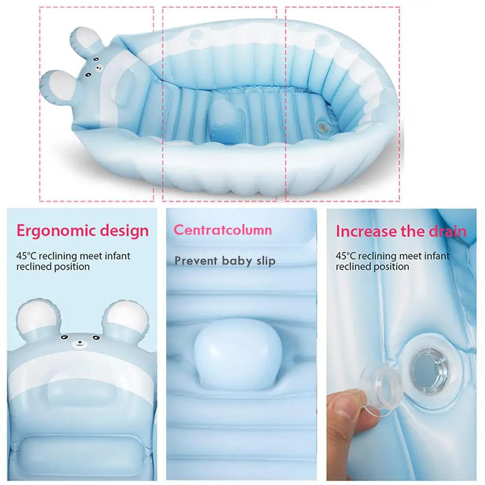 Inflatable Baby Bathtub – Portable Toddler Bath Tub Ages 0–5