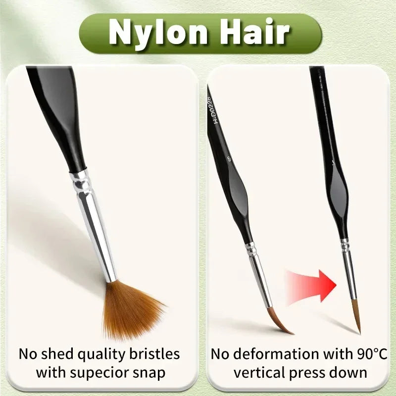 Detail Paint Brush Set – Fine Nylon Tip for Miniatures & Acrylic