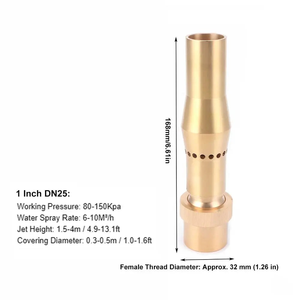 Gold Brass Bubbling Fountain Nozzle – DN15, DN20 & DN25