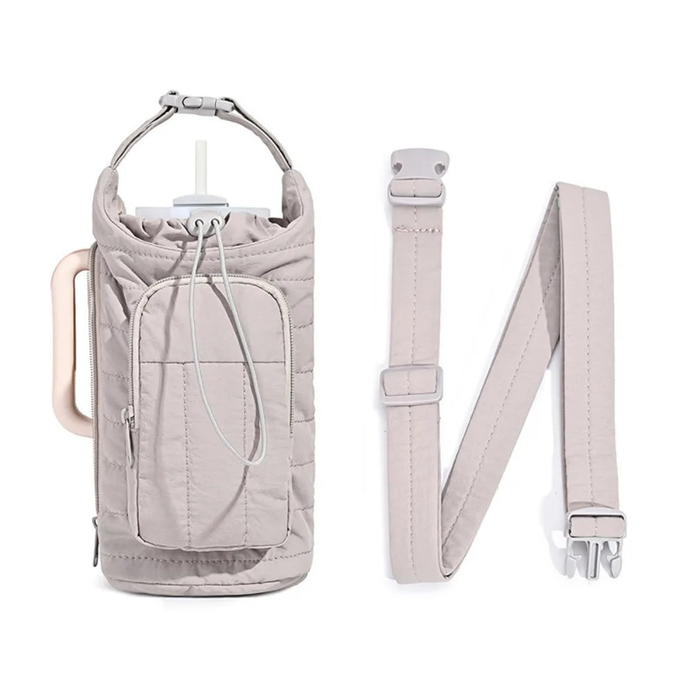 Water Bottle Holder Bag with Strap – Large Crossbody Carrier