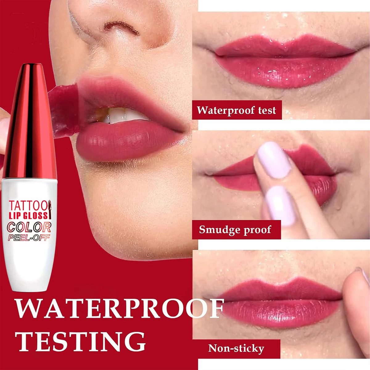 ZaiDoc Peel Off Lip Stain Set – 4 Colors Matte & Waterproof
