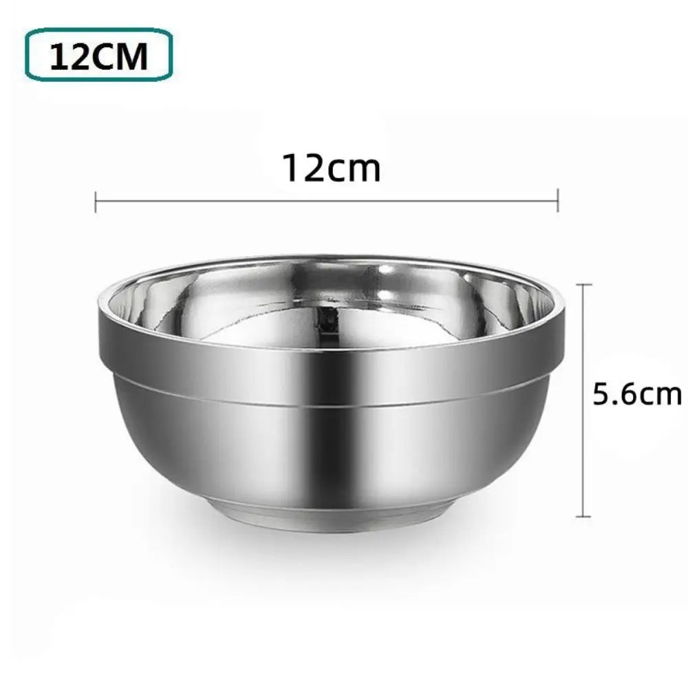 304 Stainless Steel Double-Wall Kids Bowl | Anti-Scald Soup Rice