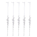 5-Pack Clear Acrylic Christmas Hanging Pendants | Star Snow Beads