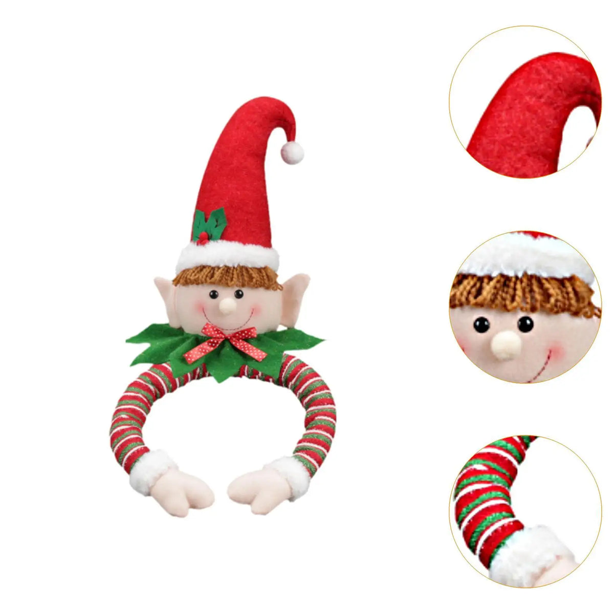 Plush Christmas Tree Topper Doll – Santa, Snowman & Elf