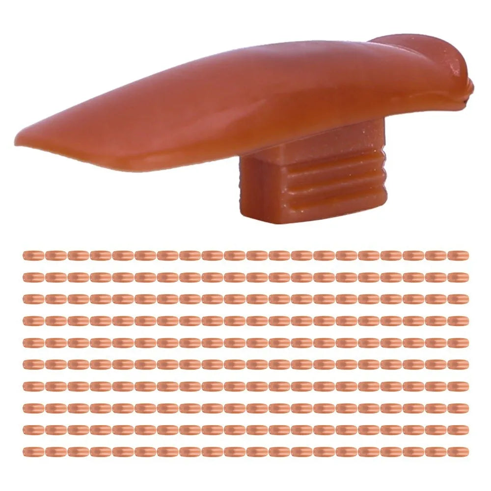 300-Pack Nail Practice Fingers & False Nail Tips – ABS Brown