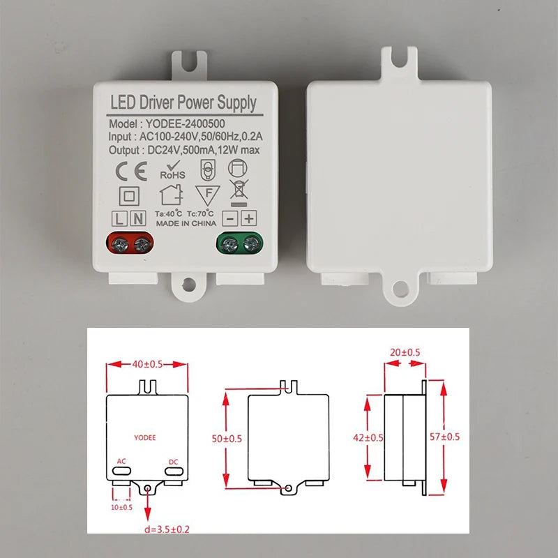 DC 12V LED Switching Power Supply | 3W 6W 12W Constant Voltage