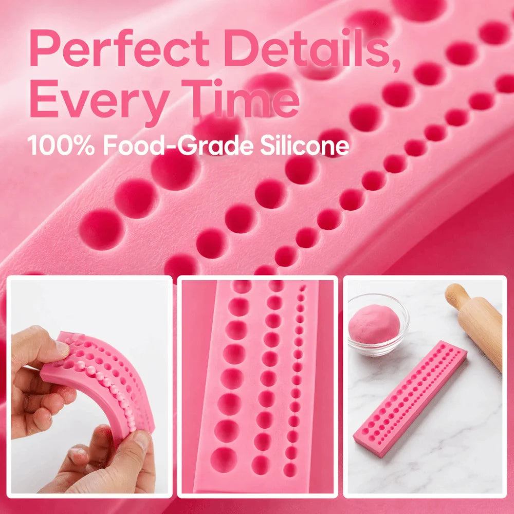 Silicone Pearl Fondant Mold – Cake Border & Cupcake Topper