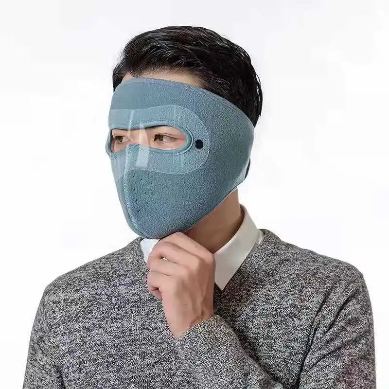 Winter Fleece Motorcycle Face Mask – Goggles & Ear Protection