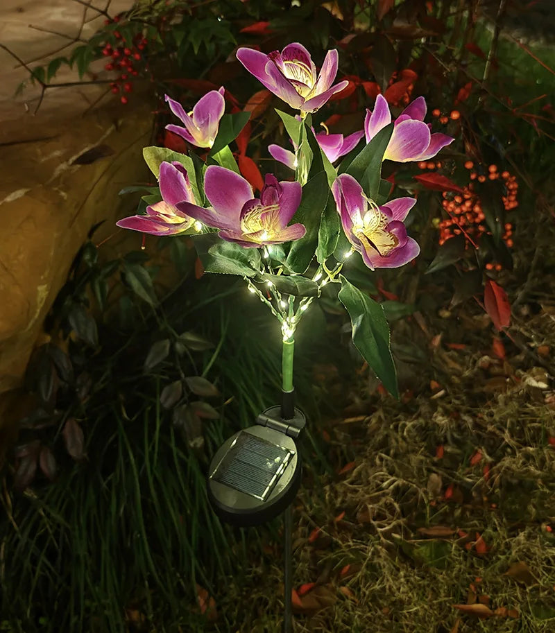 Solar Flower Garden Stake Light – 7-Head LED Lawn Lamp