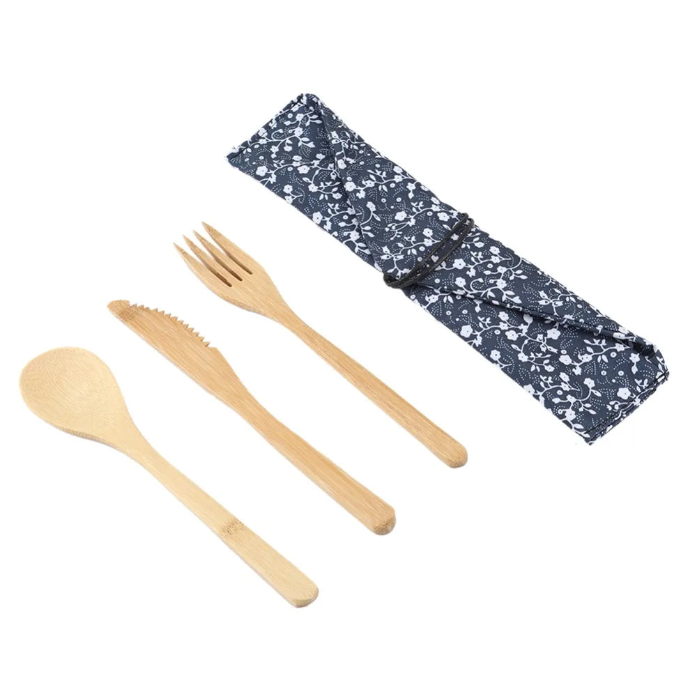Eco-Friendly Wooden Flatware Set | Japanese Style Knife Fork Spoon
