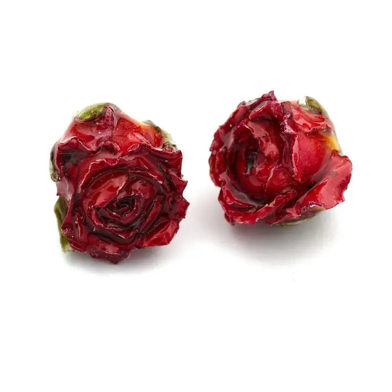 Real Preserved Rose Charms – 2 Pcs DIY Jewelry Making Set
