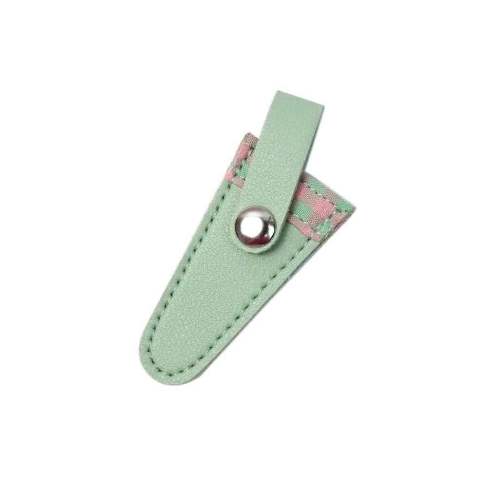 PU Scissors Protective Cover – Colorful Lattice Embroidery Cap