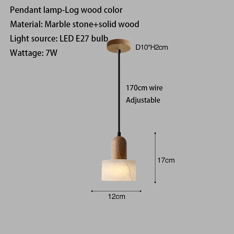 Wabi Sabi Stone LED Pendant Light | Minimalist Hanging Lamp