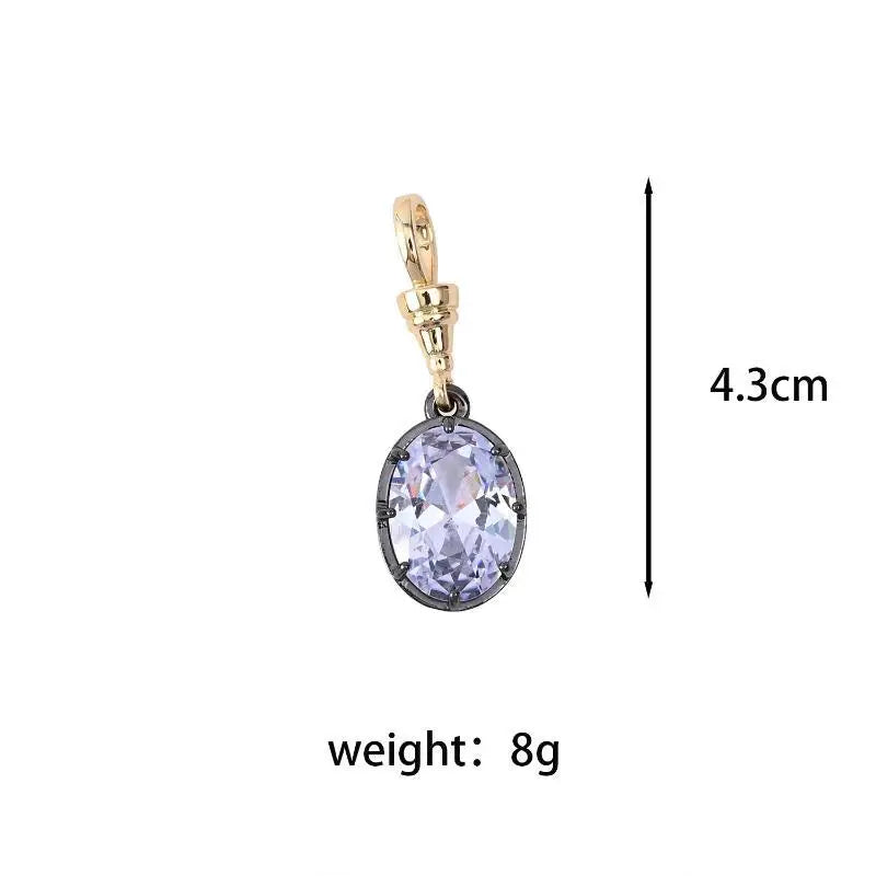 Women's Geometric Zircon Pendant Necklace | Gold Plated Chain