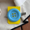 Y2K Oversized Button Duckbill Hair Clip – Retro Barrette