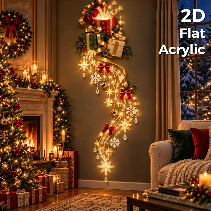 Christmas LED Cascading Waterfall Wall Light | Warm White Glow