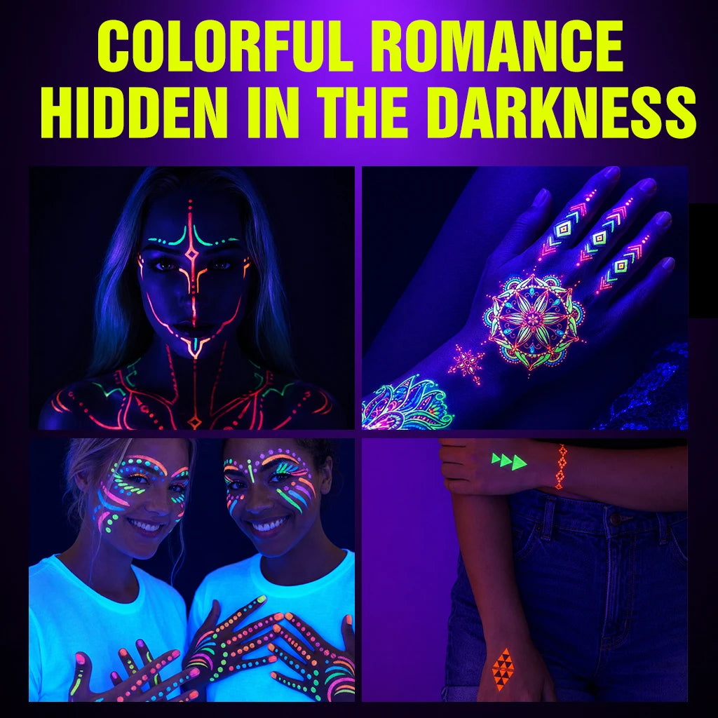 UV Neon Glow Face & Body Paint – Water-Based Fluorescent Cream