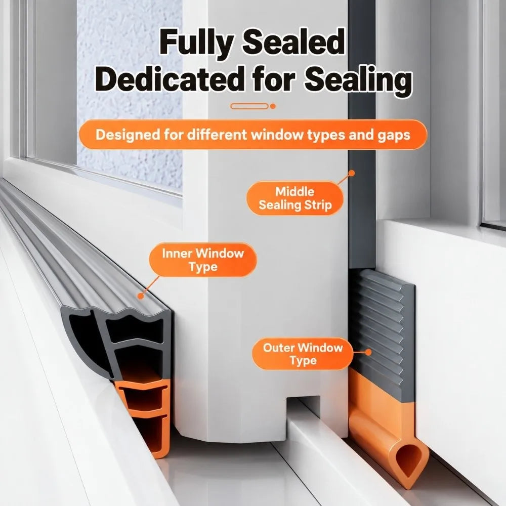TPE Sliding Window Seal Strip – Weatherstripping Draft Guard