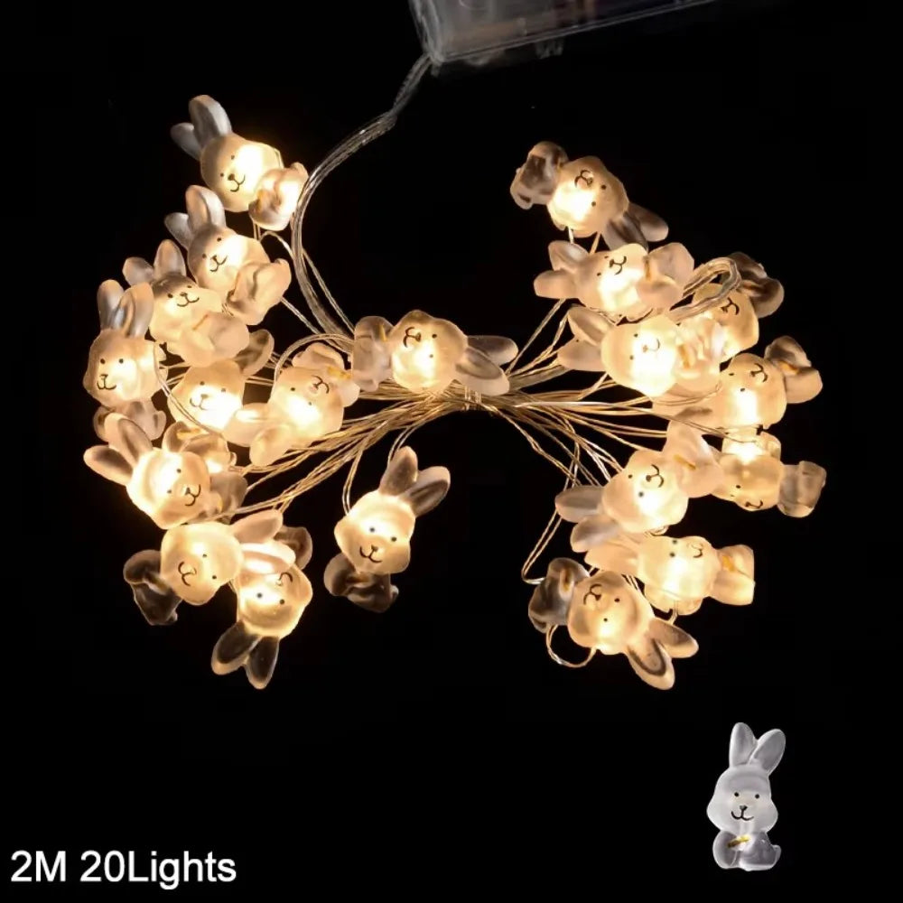Easter LED String Lights – 2M 20 LED Bunny Fairy Light Garland