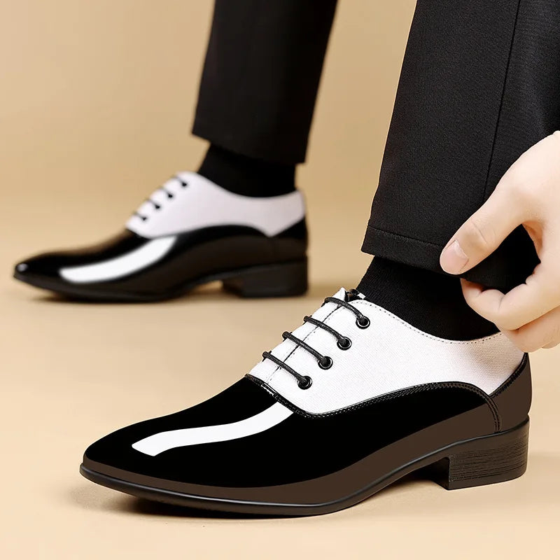 Men's Patent Leather Oxford Dress Shoes – Pointed Toe