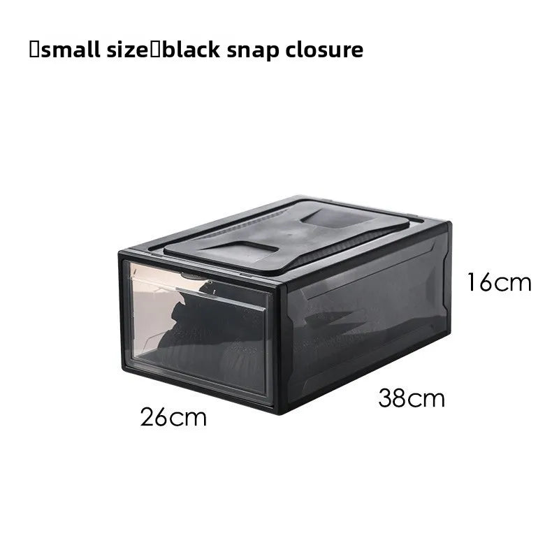 Transparent Flip-Top Sneaker Display Box – Stackable Organizer
