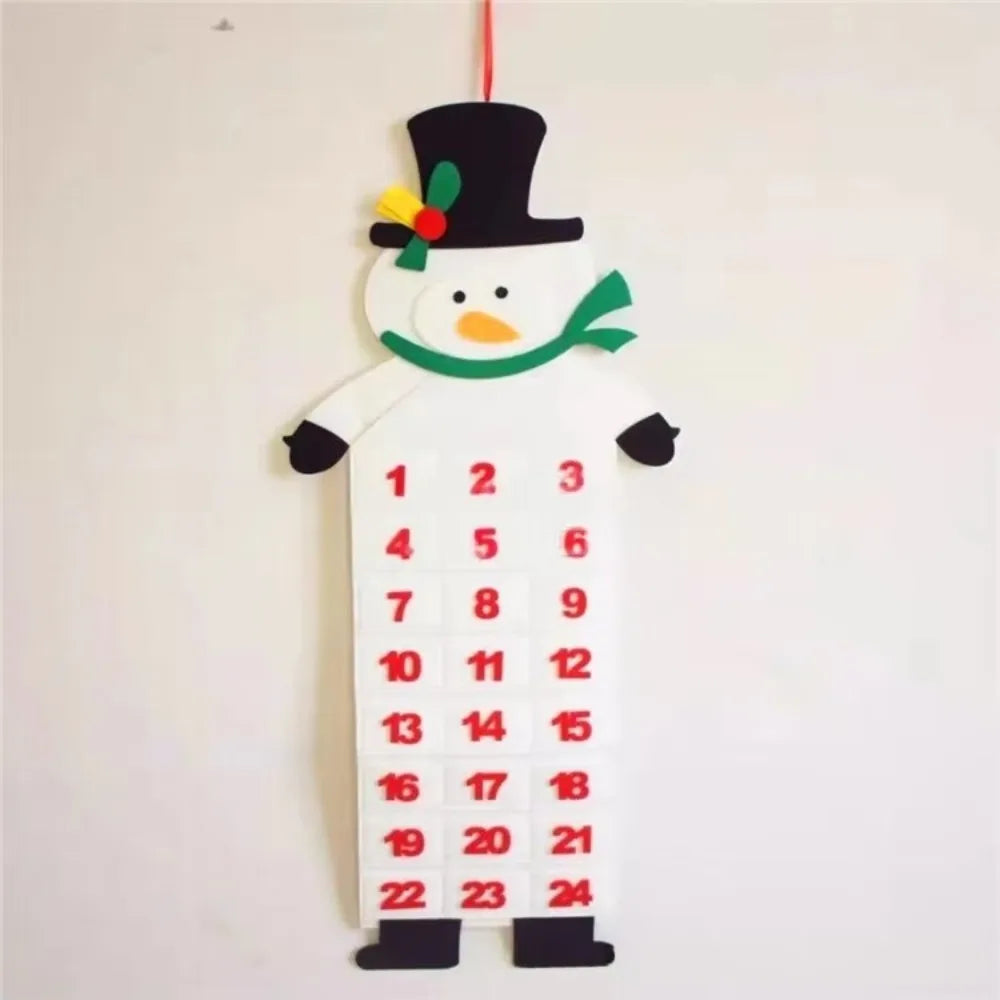 Felt Christmas Advent Calendar – 24-Pocket Hanging Tree for Kids