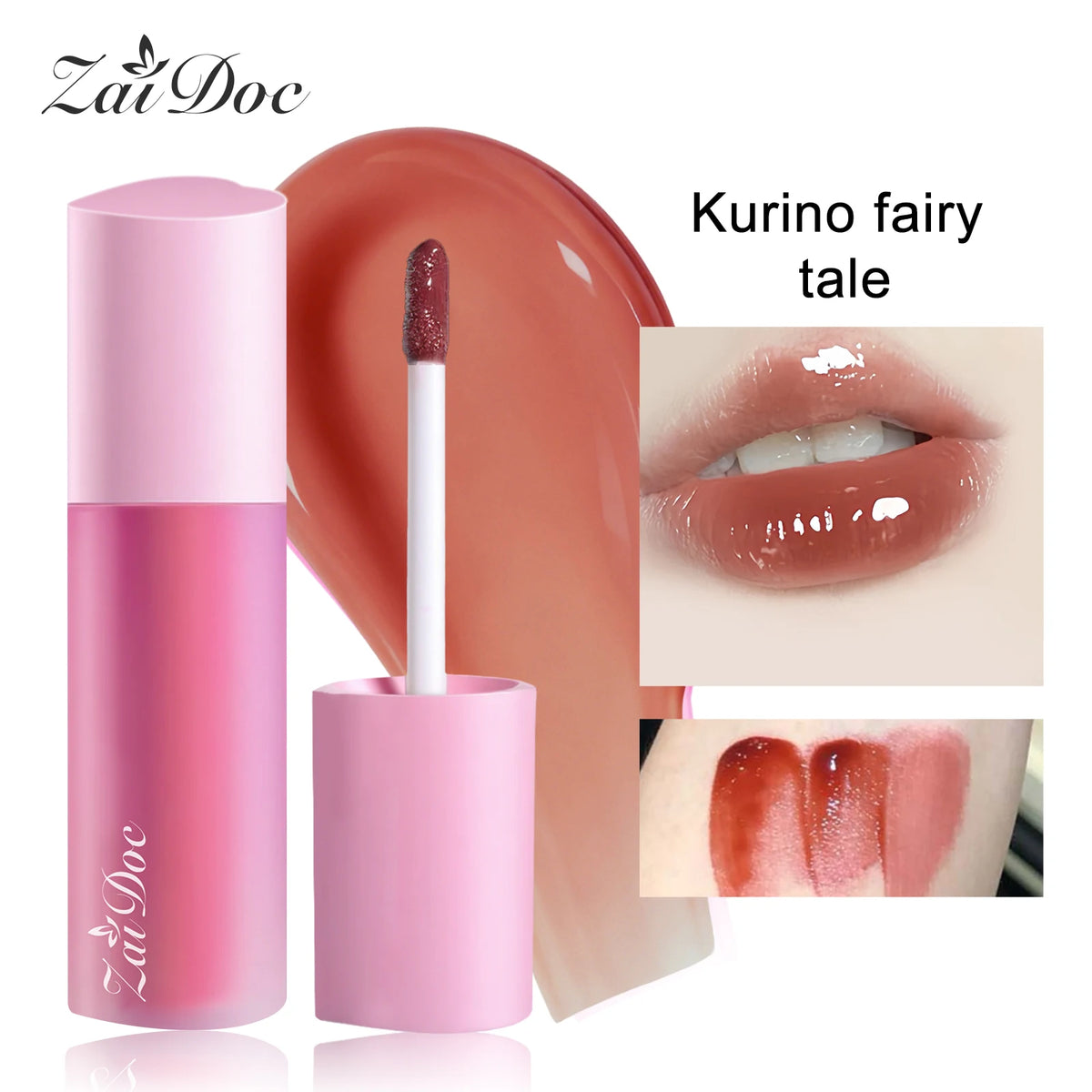 ZaiDoc Heart Lip Gloss Set – 8 Colors, Moisturizing & Shine