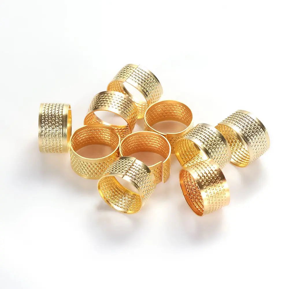 Vintage Gold Metal Needle Thimble – Sewing Finger Protector