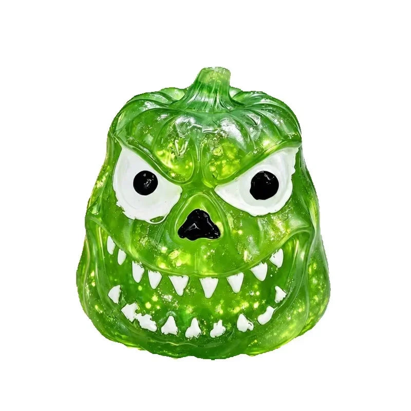 Halloween Pumpkin Skull Squeezing Toy – Sparkling Fidget Fun