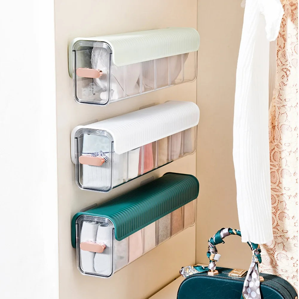 Transparent Underwear Organizer Box – Adjustable Compartments