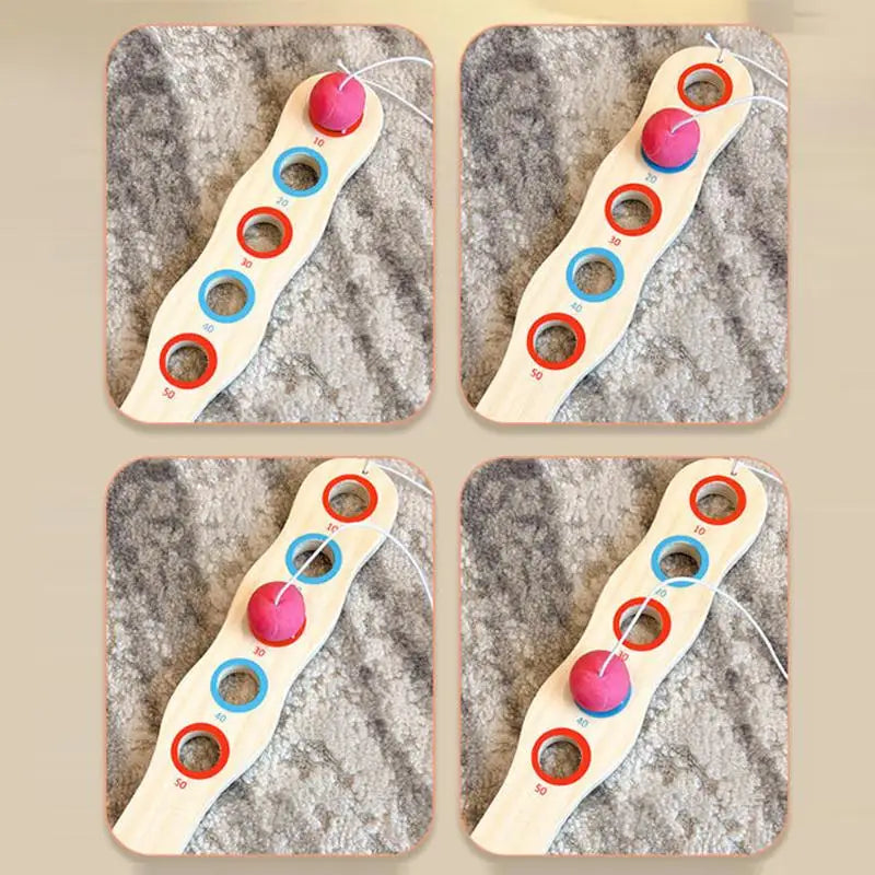 Wooden Paddle Ball with Elastic String – Coordination Toy