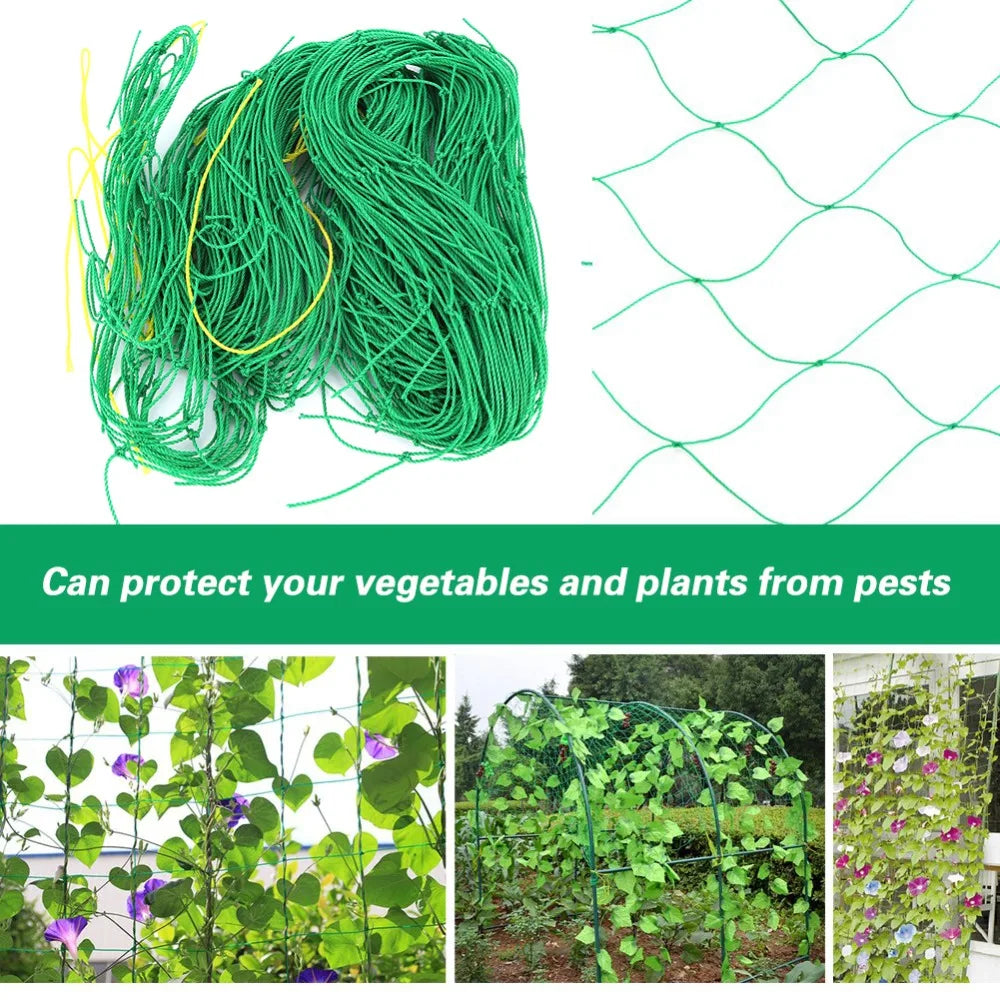 Green Nylon Garden Trellis Netting – Plant Climbing Support Net