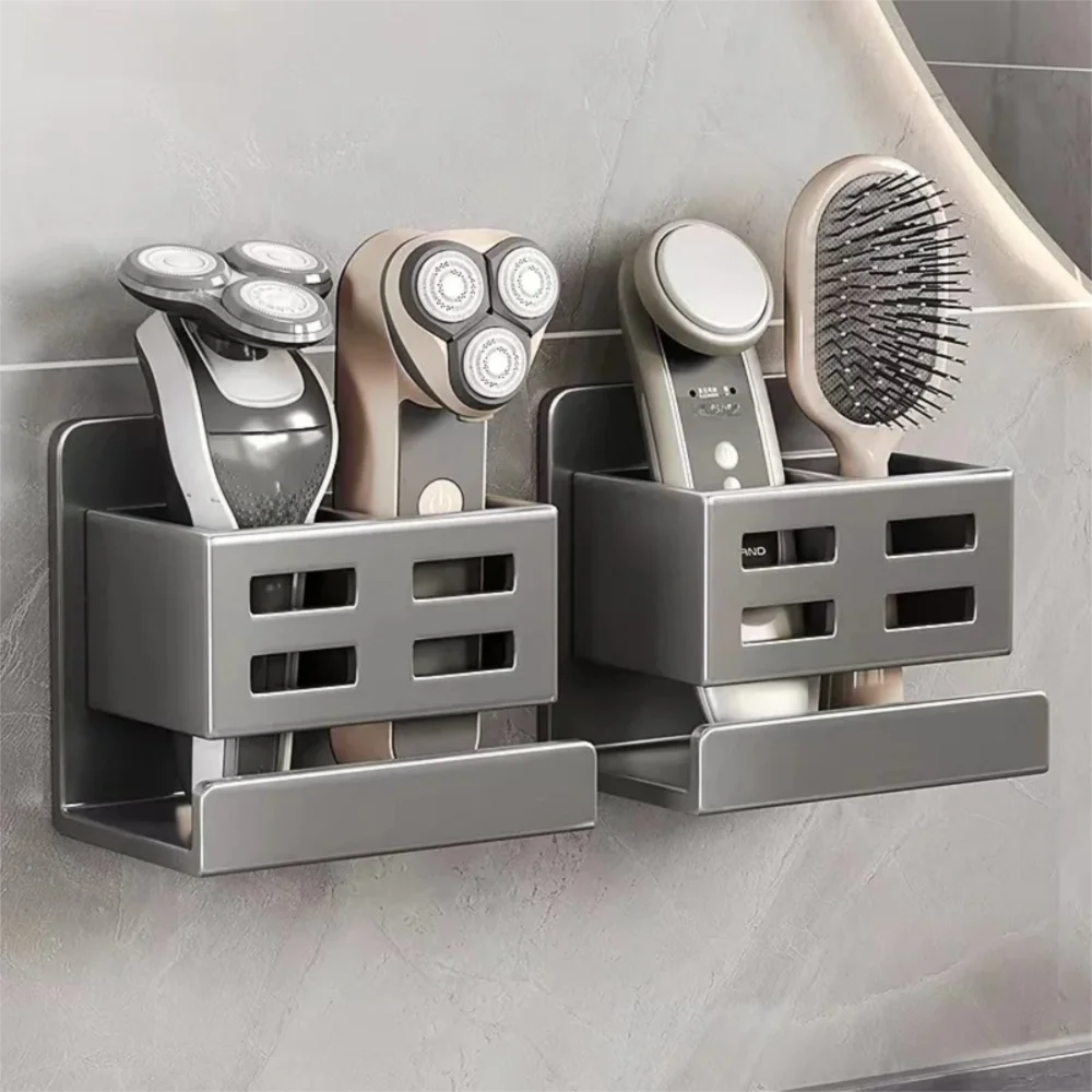 Wall-Mounted Toothbrush & Razor Organizer – Punch-Free Rack