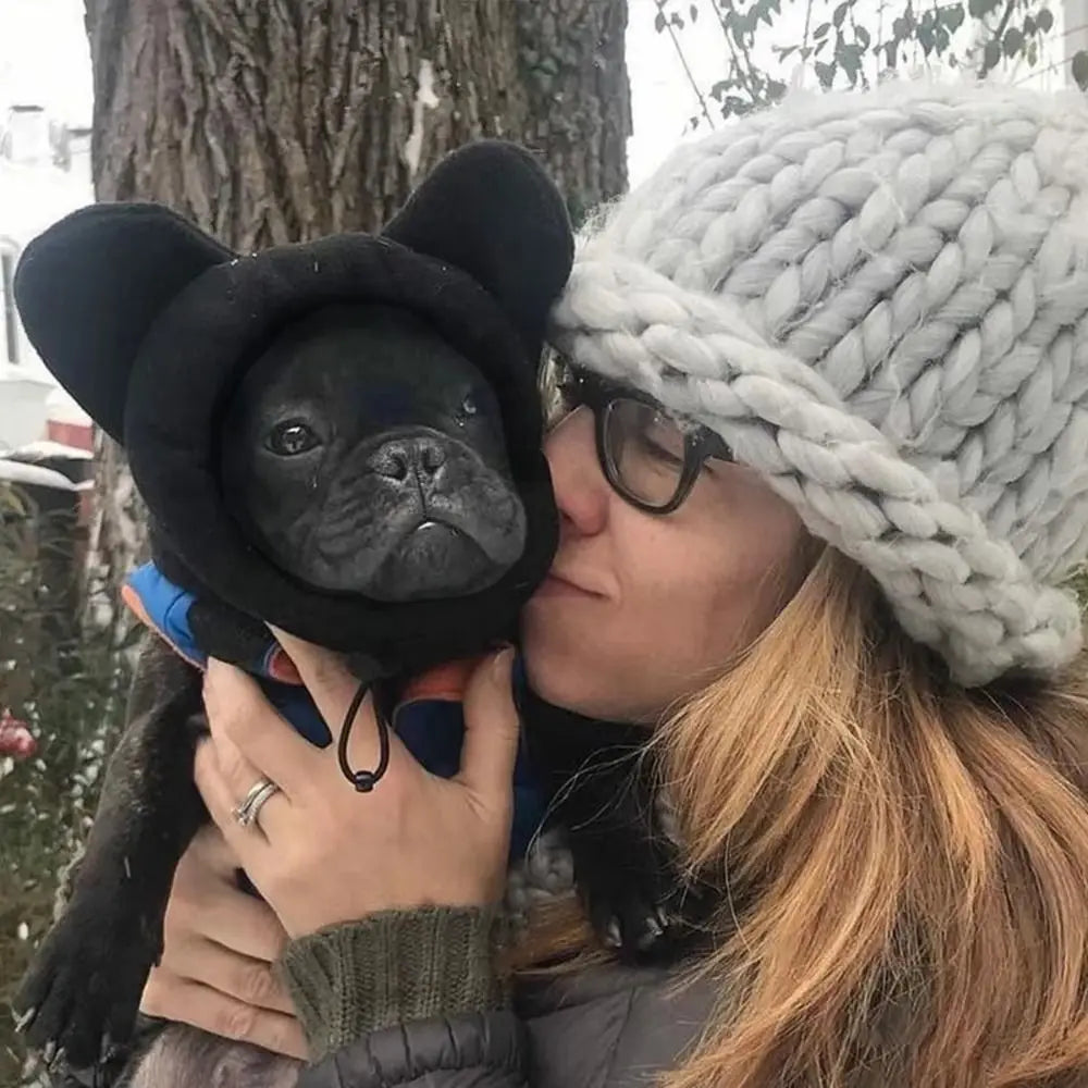 Fleece Bat Hat for Dogs – Adjustable Warm Winter Pet Cap