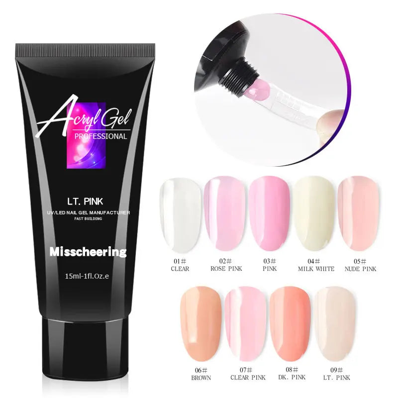 Poly Nail Extension Gel 30ml – Pure Color Crystal Builder