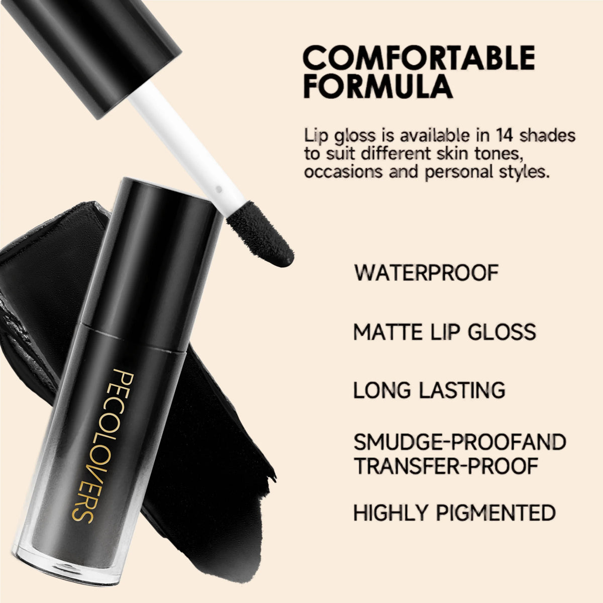 Black Halloween Makeup Set – Waterproof Lipstick, Eyeliner & Pen