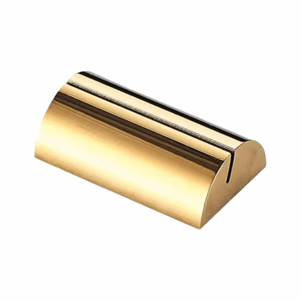 Gold Stainless Steel Place Card Stands | Semicircular Table Holders