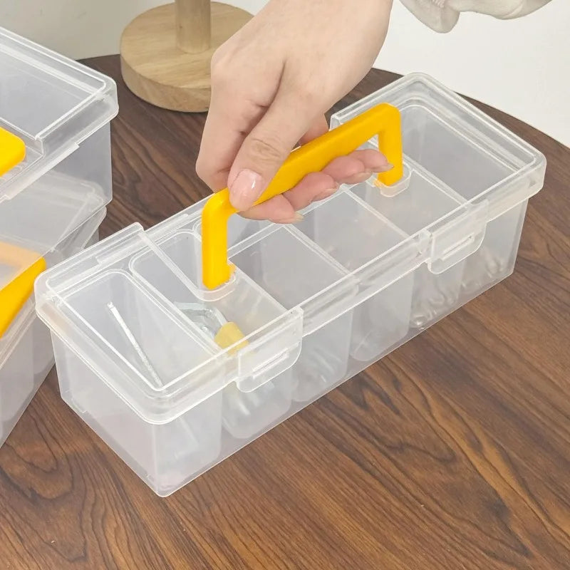 Small Parts Organizer – 6-Compartment Hardware Storage Box