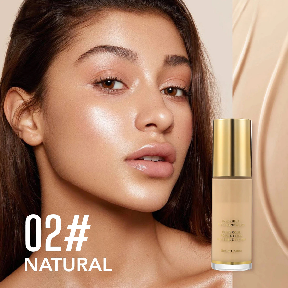 2-Pack Liquid Foundation – Full Coverage Oil Control, 3 Shades