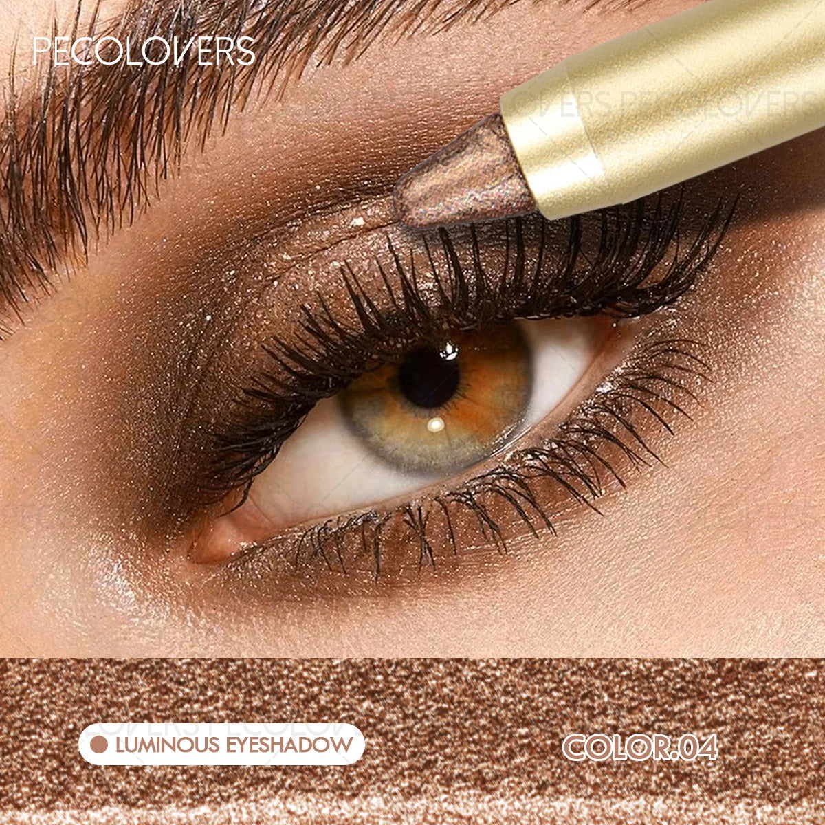 PECOLOVERS Waterproof Eyeshadow Stick – Glitter & Matte Dual-End