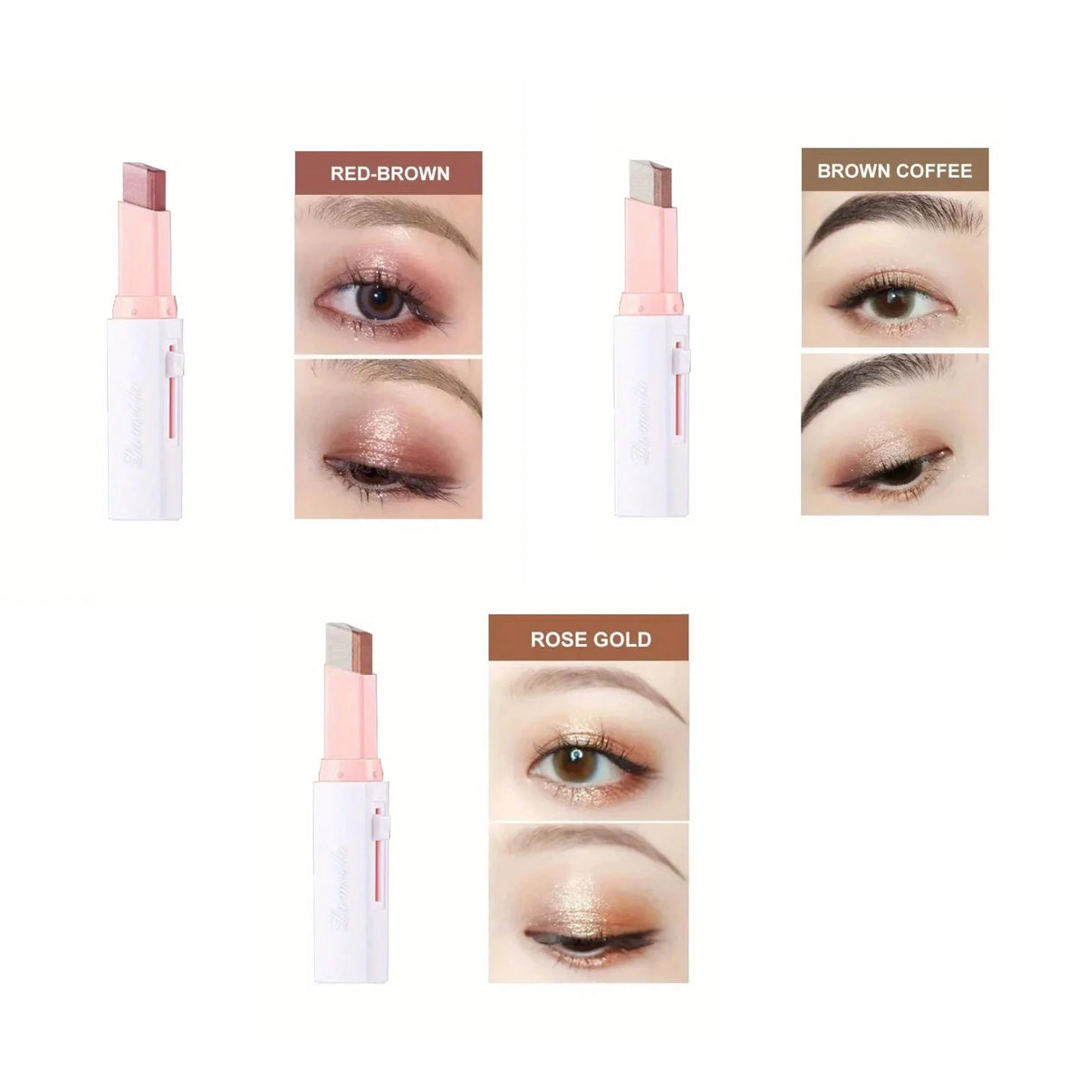 Two-Color Gradient Eye Shadow Stick – Long-Wear & Blendable