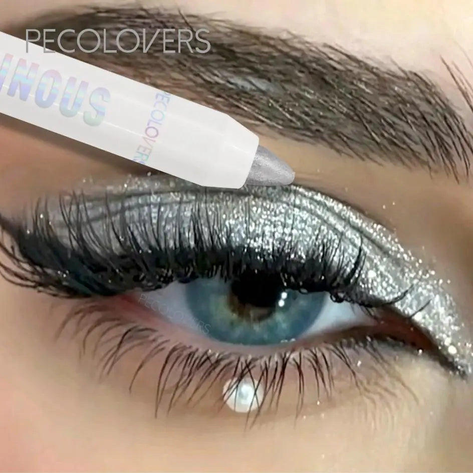 Pearl White Glitter Eyeshadow Pen – Brightening Shimmer Liner